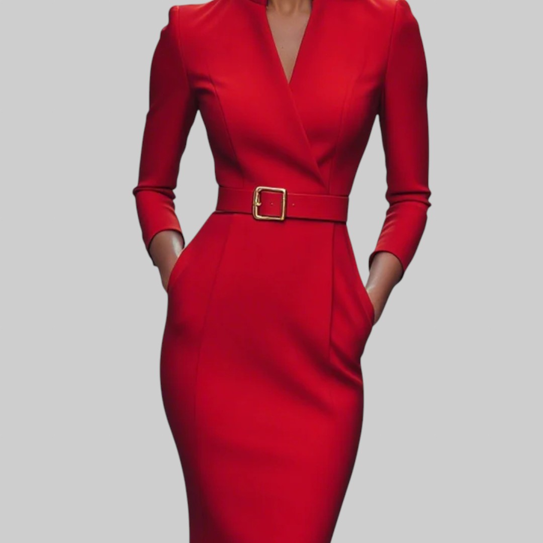 NIKOLA | ELEGANTNE MUSTAD KLEIDID VÖÖ JA MANDARIINI KRAEGA