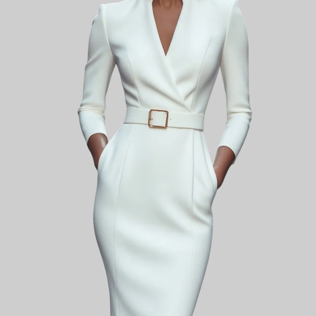 NIKOLA | ELEGANTNE MUSTAD KLEIDID VÖÖ JA MANDARIINI KRAEGA