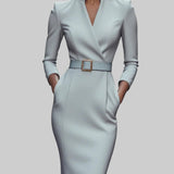 NIKOLA | ELEGANTNE MUSTAD KLEIDID VÖÖ JA MANDARIINI KRAEGA