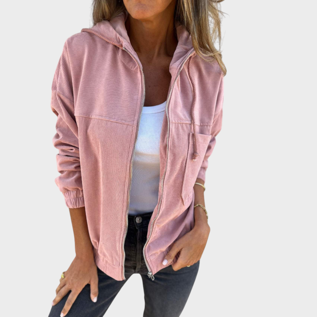 ZUZANA – SÜGAVATE KAPUUTSIDEGA JA TÕMPLIKKIDEGA JACKET