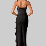 JANA | SATÉNIST KORSETI KLEITIDEGA VOLANDEGA