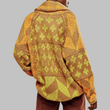 ESTERA | VINTAGE ÜLEMÕÕTMELINE KARDIGAN NUPPUDES, PIKADE VARRUKATE JA SÄRKIDE KRAEGA