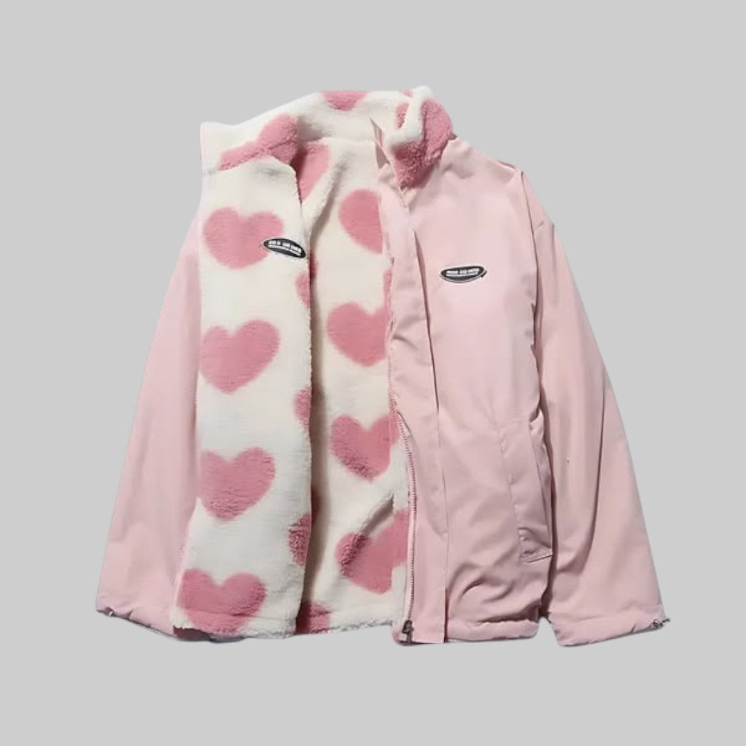 ZDENKA | KAHEPOOLNE JACKET SÜDAME MOTIIVIGA