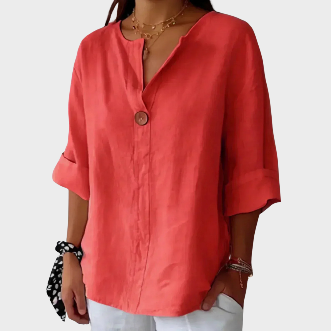 SILVIA – LÕÕGAS BLUUS V-KAELUSEGA