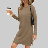 AGNES | LOOSE MINI KLEIT PIKADE VARUKATE JA ÜMMARGUSE KRAEGA