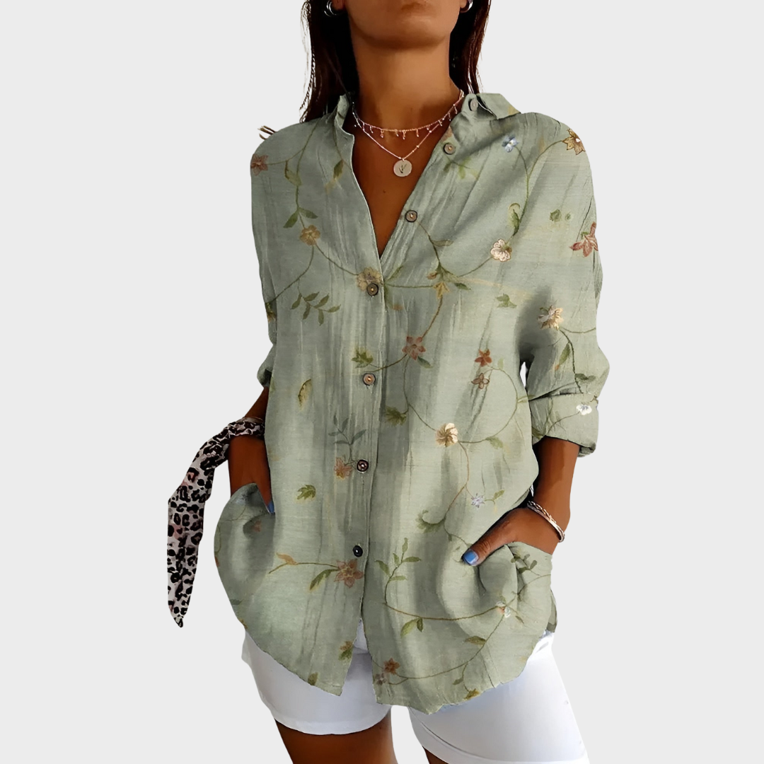 GABRIELA – LILLEMUSTERIGA BLOUSE