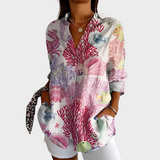GABRIELA – LILLEMUSTERIGA BLOUSE