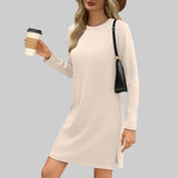 AGNES | LOOSE MINI KLEIT PIKADE VARUKATE JA ÜMMARGUSE KRAEGA