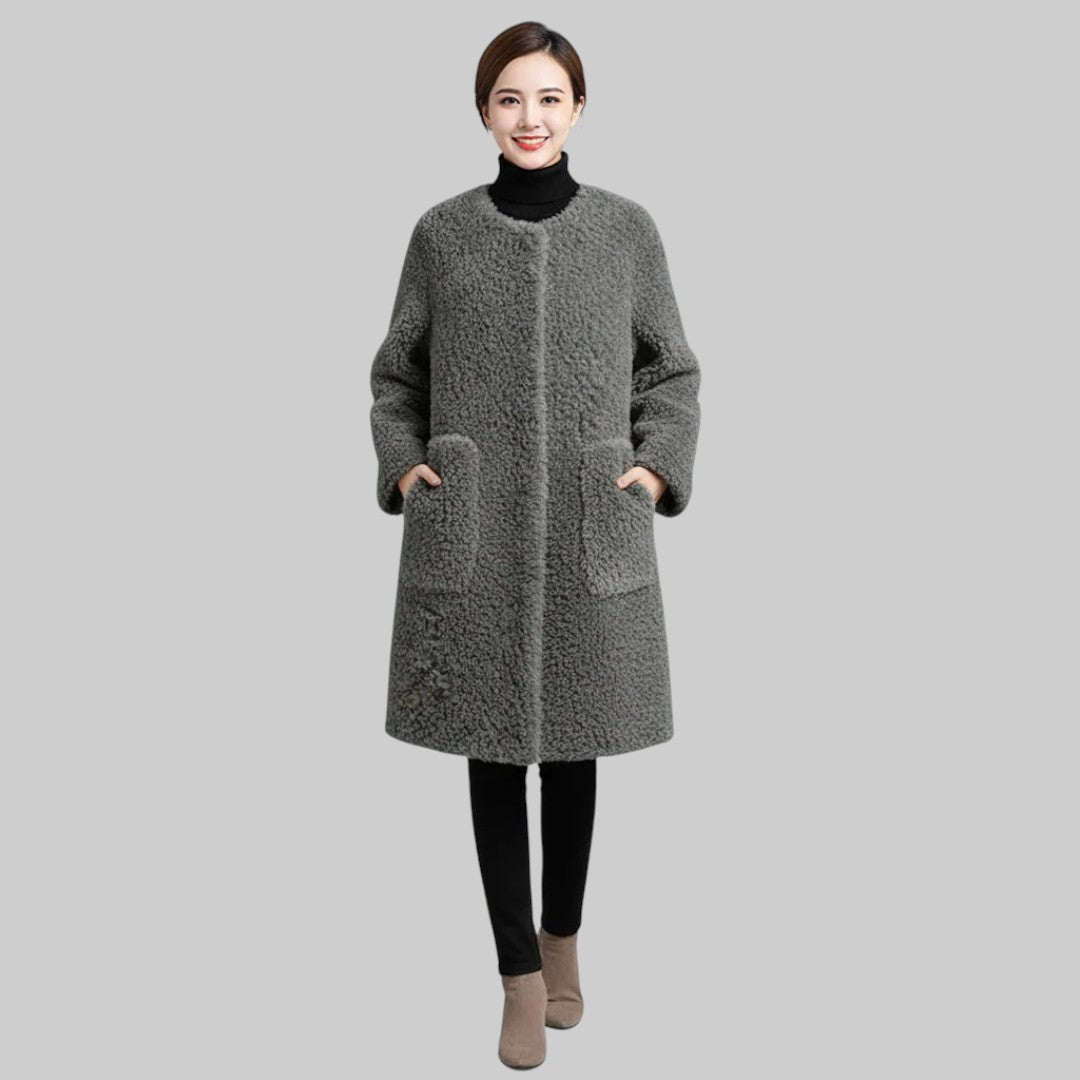 FLORA | LUKSUSLIK TALVEKATE SHEARLING VOODERDUSEGA