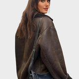 STINE | STILNE NAHKJOPEGA JAKK KÜÜNISEGA