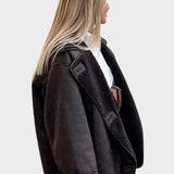 STINE | STILNE NAHKJOPEGA JAKK KÜÜNISEGA