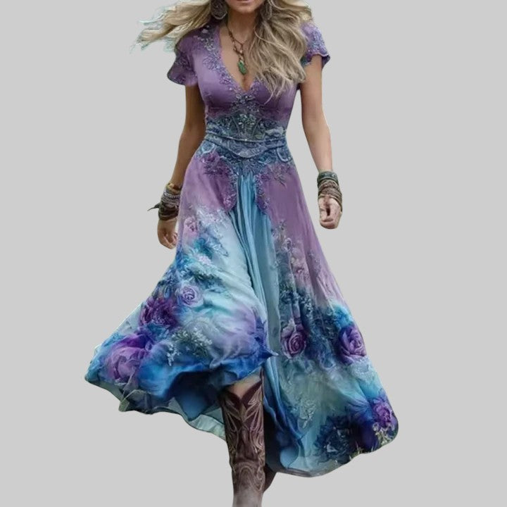 SLAVA | KRAJKOVÉ KVETINOVÉ ŠATY NA MIERU A VOĽNE PADAVÉ