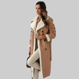 KALINA | KLASIKALINE PIKK JACKET FLEECE VOODRIGA JA TEDDY KAELUSEGA