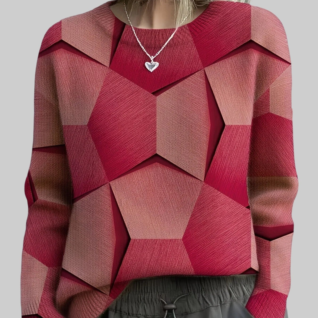 RADKA | KUDUMI GEOMEETRILISE KIRJAGA SVIITER