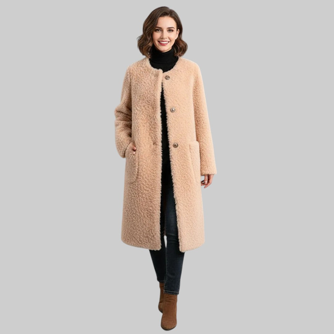 FLORA | LUKSUSLIK TALVEKATE SHEARLING VOODERDUSEGA