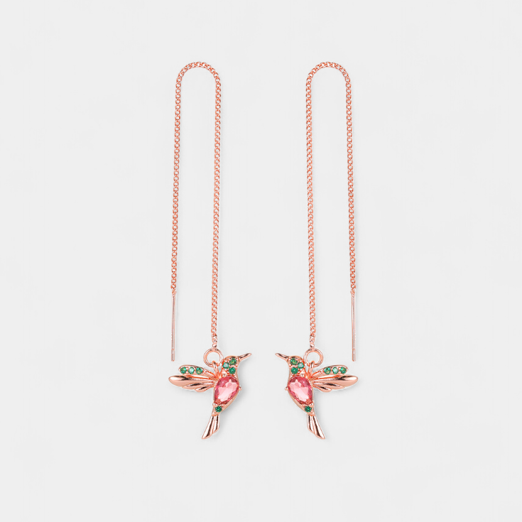 KÕRVARÕNGAD LINDU MOTIIVIGA JA SEGATUD ZIRKONITEGA