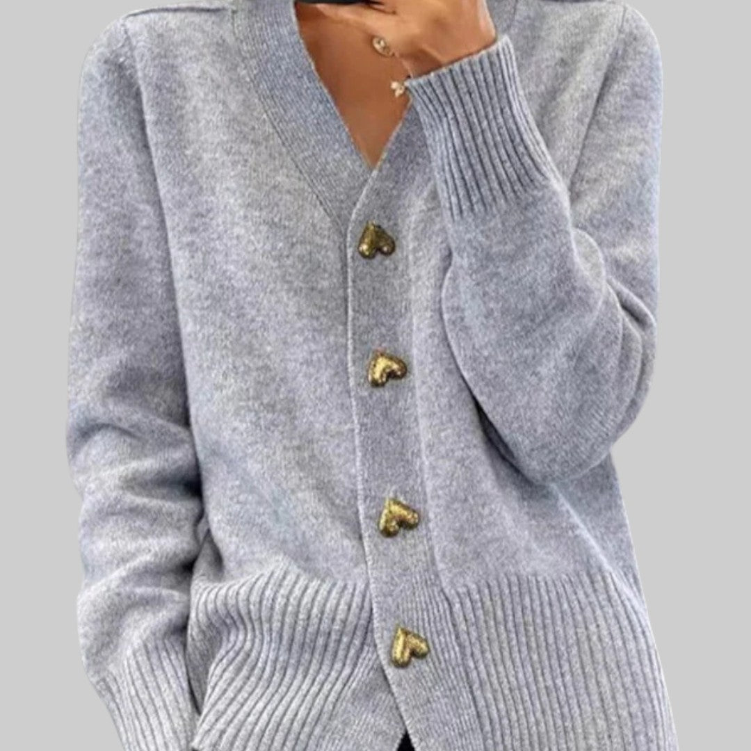 SYLVIA | PEHME SÜDAMEKUJULISTE NUPPUDIGA KAMPSUN