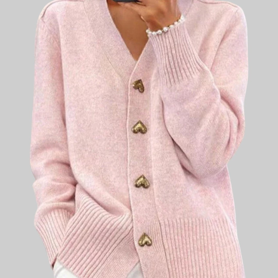 SYLVIA | PEHME SÜDAMEKUJULISTE NUPPUDIGA KAMPSUN